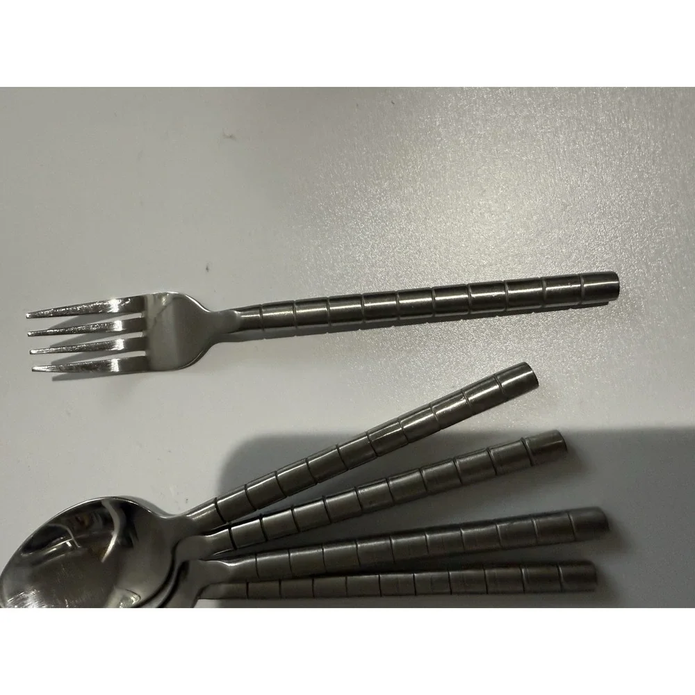 Pier 1 Imports Flatware 18/8 Stainless‎ Bamboo 9 Lot